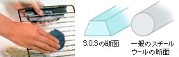 がんこな汚れも簡単に落とします。