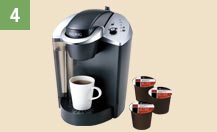 4ボタンを押して30秒でコーヒーが味わえます。