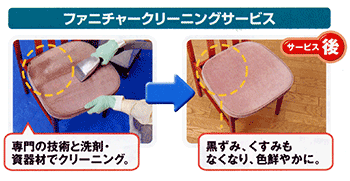 専門の技術と洗剤・資器材でクリーニング。黒ずみ、くすみもなくなり、色鮮やかに。