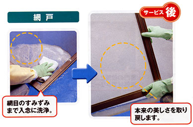 網戸クリーニング